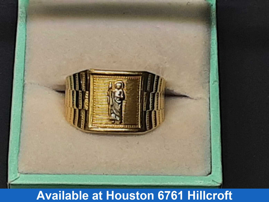 Men's Ring - Yellow Gold 14k (.585) 4.2 grams Size 11