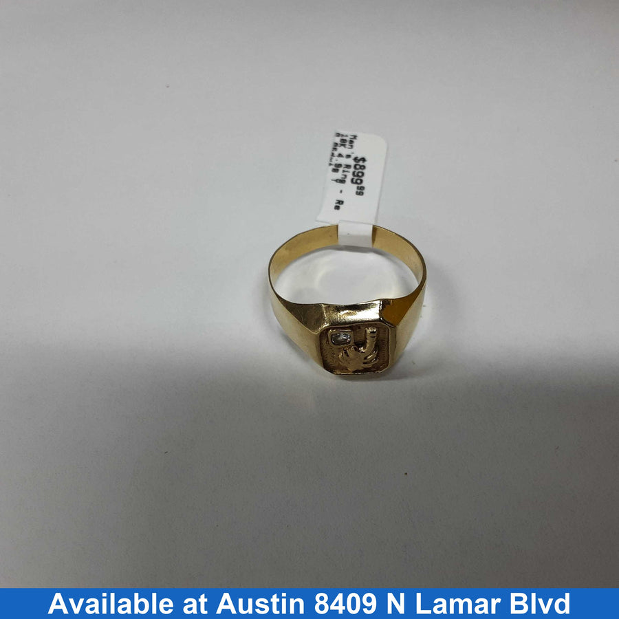 Men's Ring - Yellow Gold 18k (.750) 4.9 grams Size 12