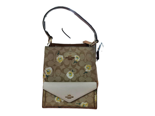 Coach Cally 17 Beige / Tan Purse / Handbag