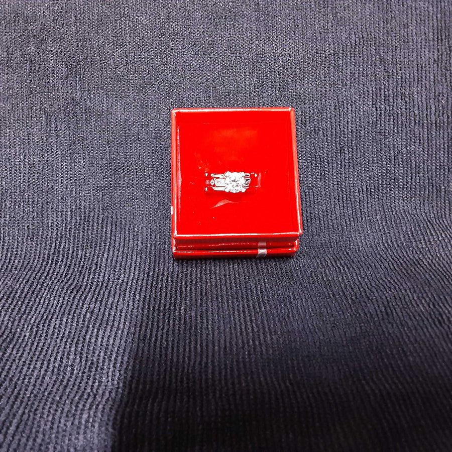 Ring - Engagement Set - Silver 6.4 grams Size 6