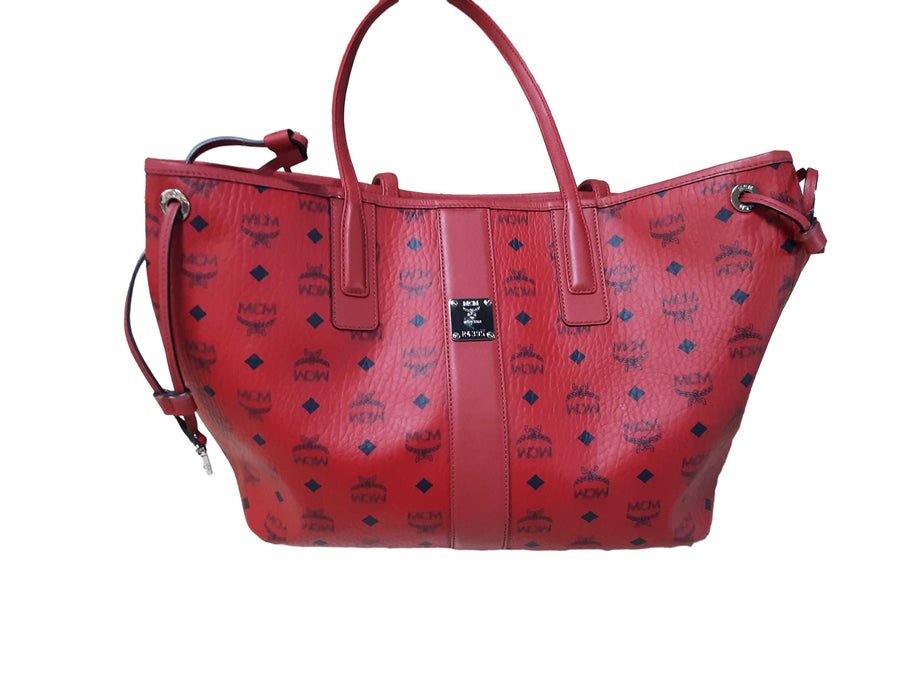 Mcm Liz Vi Shopper Red Purse / Handbag