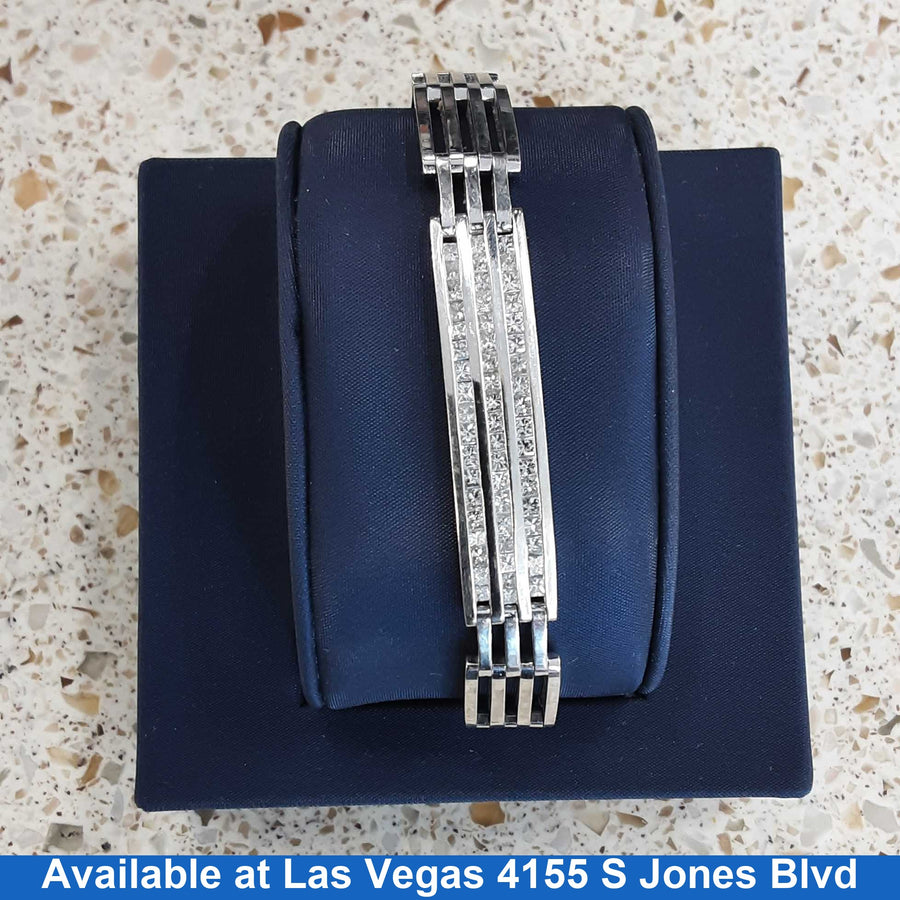 Tennis Bracelet - White Gold 14k (.585) 42.8 grams 9 inch
