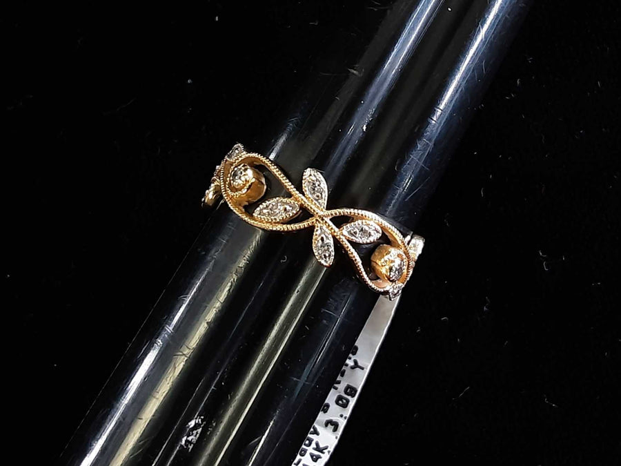 Women's Ring - Yellow Gold 14k (.585) 3 grams Size 20