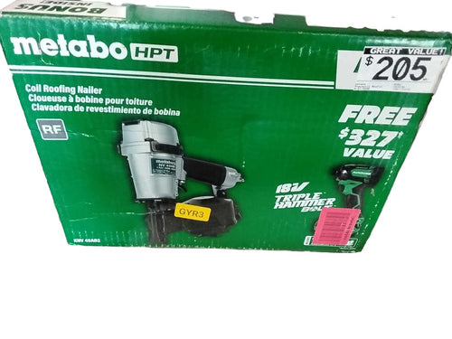 Metabo 45ab2 Silver Pneumatic Roofing Nailer
