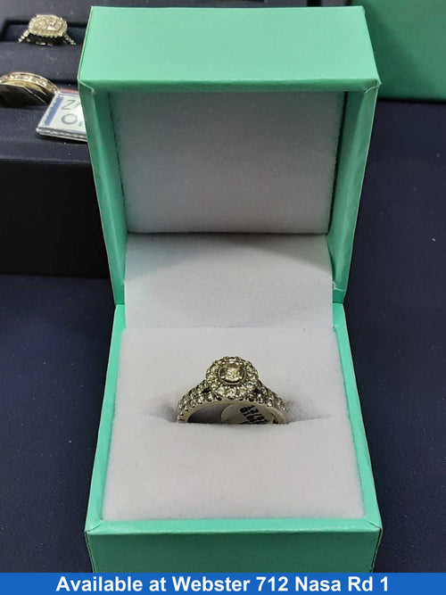 Ring - Engagement Set - White Gold 14k (.585) 4.1 grams Size 20