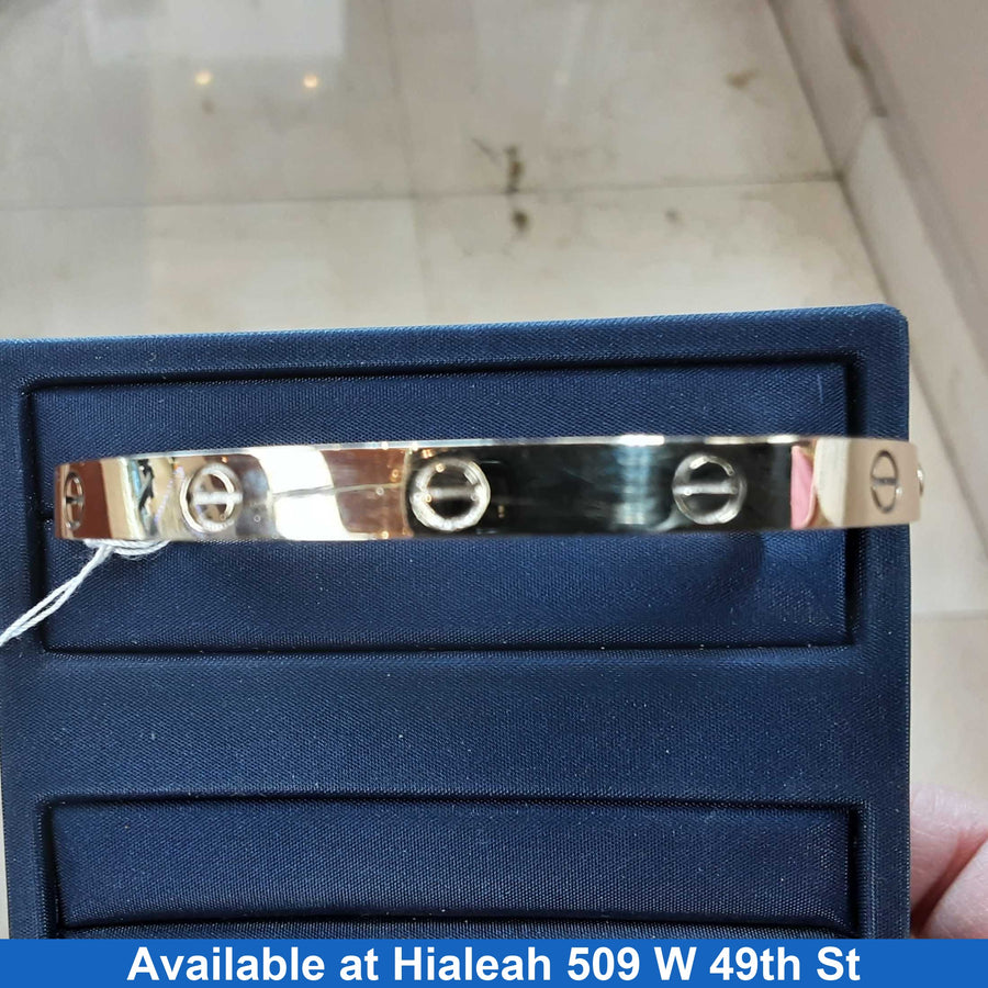 Bangle Bracelet - White Gold 14k (.585) 27.7 grams 6 inch