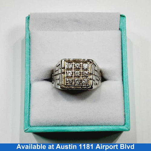 Men's Ring - White Gold 14k (.585) 8.4 grams Size 10