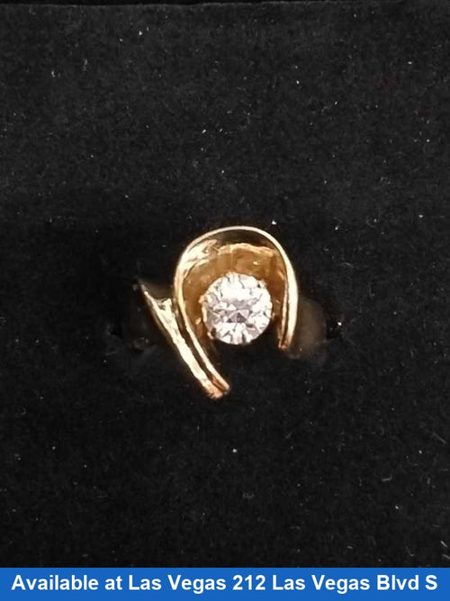 Women's Ring - Solitaire - Yellow Gold 14k (.585) 9.1 grams Size 9