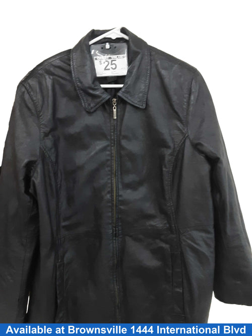Style & Co Wpl 8046 Black Riding Jacket