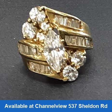 Women's Ring - Yellow Gold 14k (.585) 10.2 grams Size 9