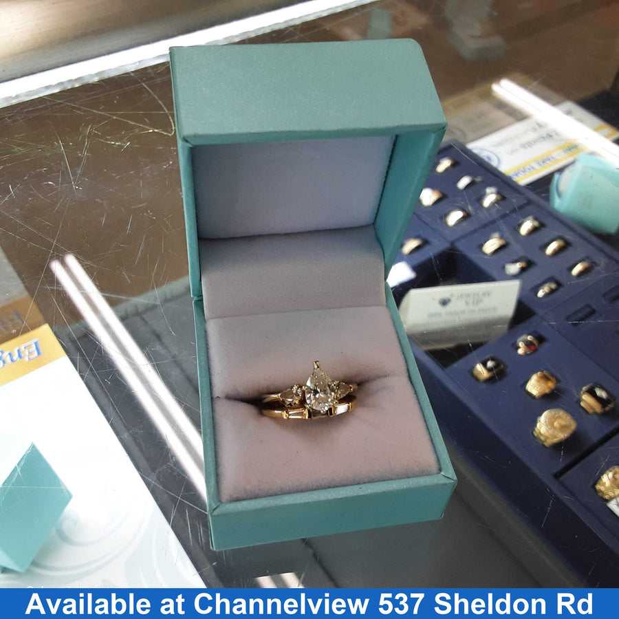 Ring - Engagement Set - Yellow Gold 14k (.585) 4.9 grams Size 6.5