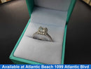 Ring - Wedding Set - White Gold 14k (.585) 3.8 grams Size 6.5