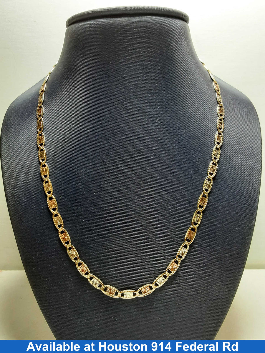Gucci Chain - Tricolor Gold 10k (.417) 10.4 grams 22 inch