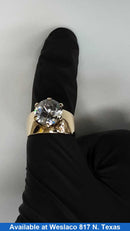 Women's Ring - Solitaire - Yellow Gold 10k (.417) 6.8 grams Size 20