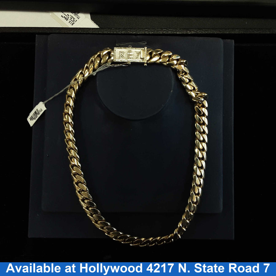 Cuban Link Chain - Yellow Gold 10k (.417) 187.4 grams 18 inch