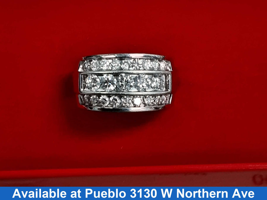 Men's Ring - White Gold 10k (.417) 9 grams Size 11.5