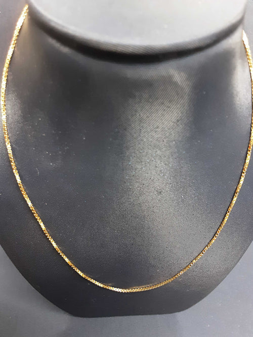 Box Chain - Yellow Gold 14k (.585) 2.8 grams 18 inch