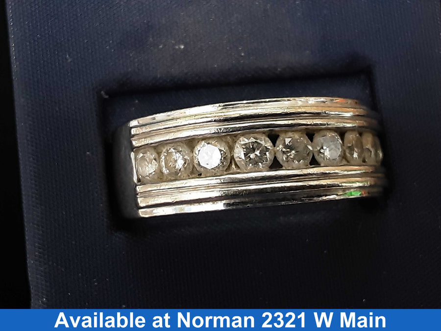 Ring - Wedding Band - White Gold 10k (.417) 6.1 grams Size 11