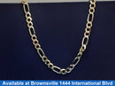 Figaro Chain - Tricolor Gold 14k (.585) 31 grams 24 inch