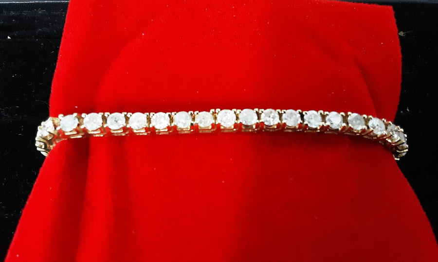 Tennis Bracelet - Yellow Gold 14k (.585) 14.7 grams 7 inch