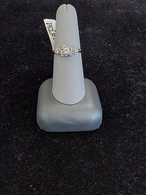 Ring - Wedding Set - White Gold 14k (.585) 3.2 grams Size 7