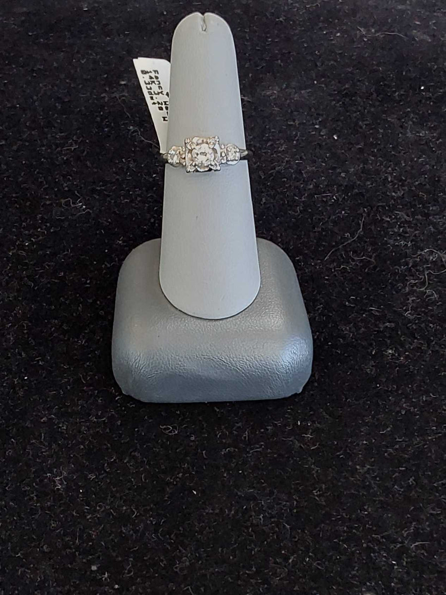 Ring - Wedding Set - White Gold 14k (.585) 3.2 grams Size 7