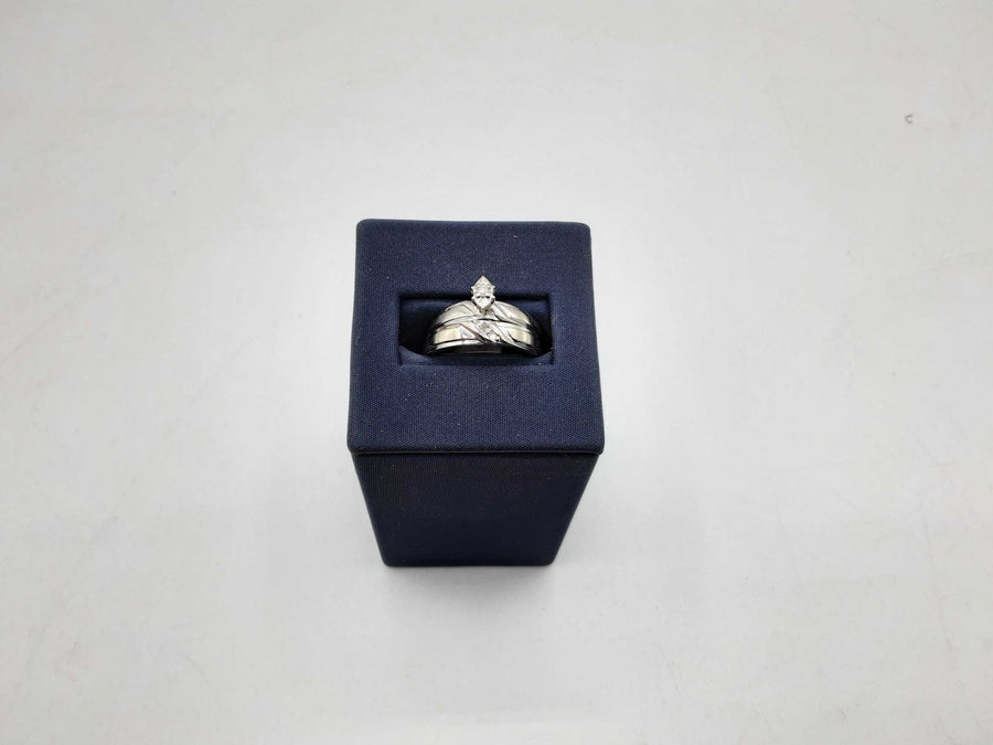 Ring - Engagement Set - White Gold 10k (.417) 4.4 grams Size 20