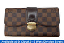 Louis Vuitton Damier Ebene Sistina Brown Wallet