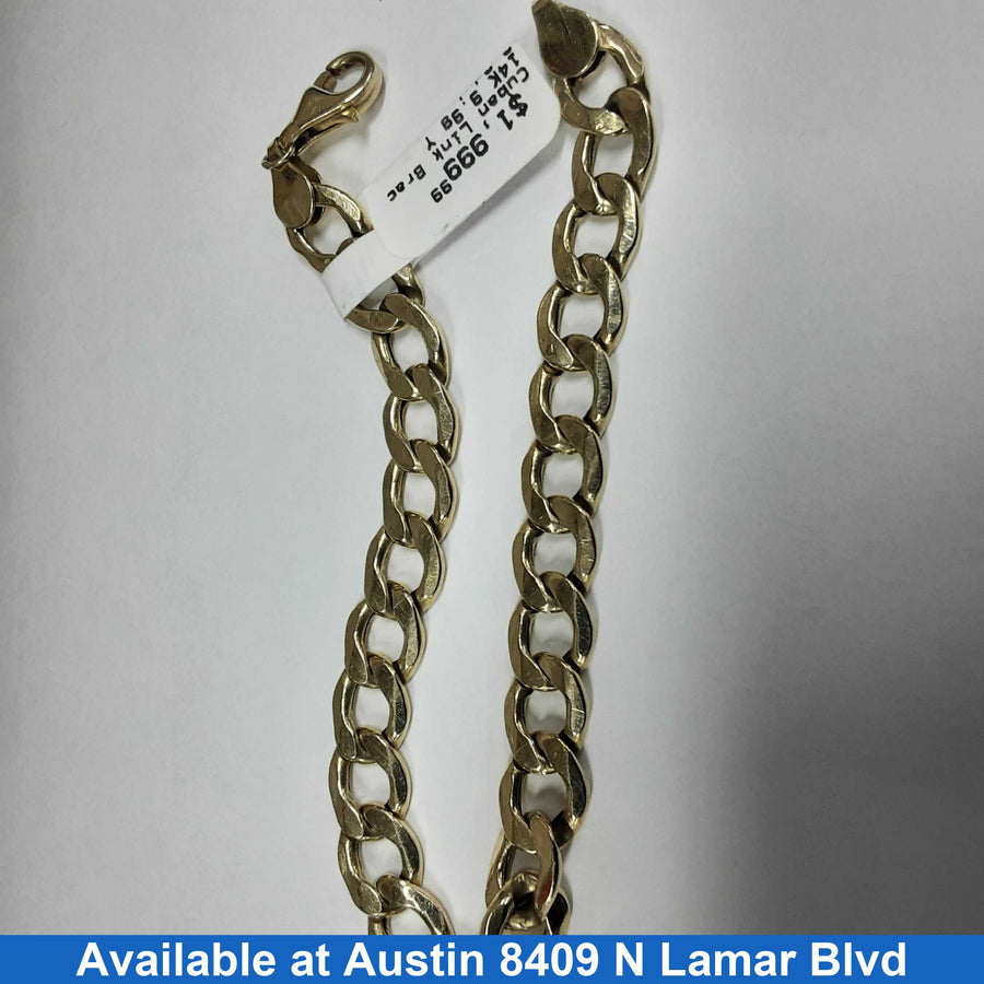 Cuban Link Bracelet - Yellow Gold 14k (.585) 9.9 grams 8 inch