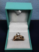 Ring - Engagement Set - Yellow Gold 14k (.585) 4.6 grams Size 7