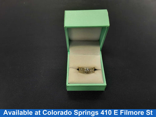 Ring - Engagement Set - White Gold 14k (.585) 6.7 grams Size 5