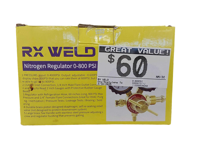 Rx Weld 0-800psi Yellow Oxy/acetylene Torch