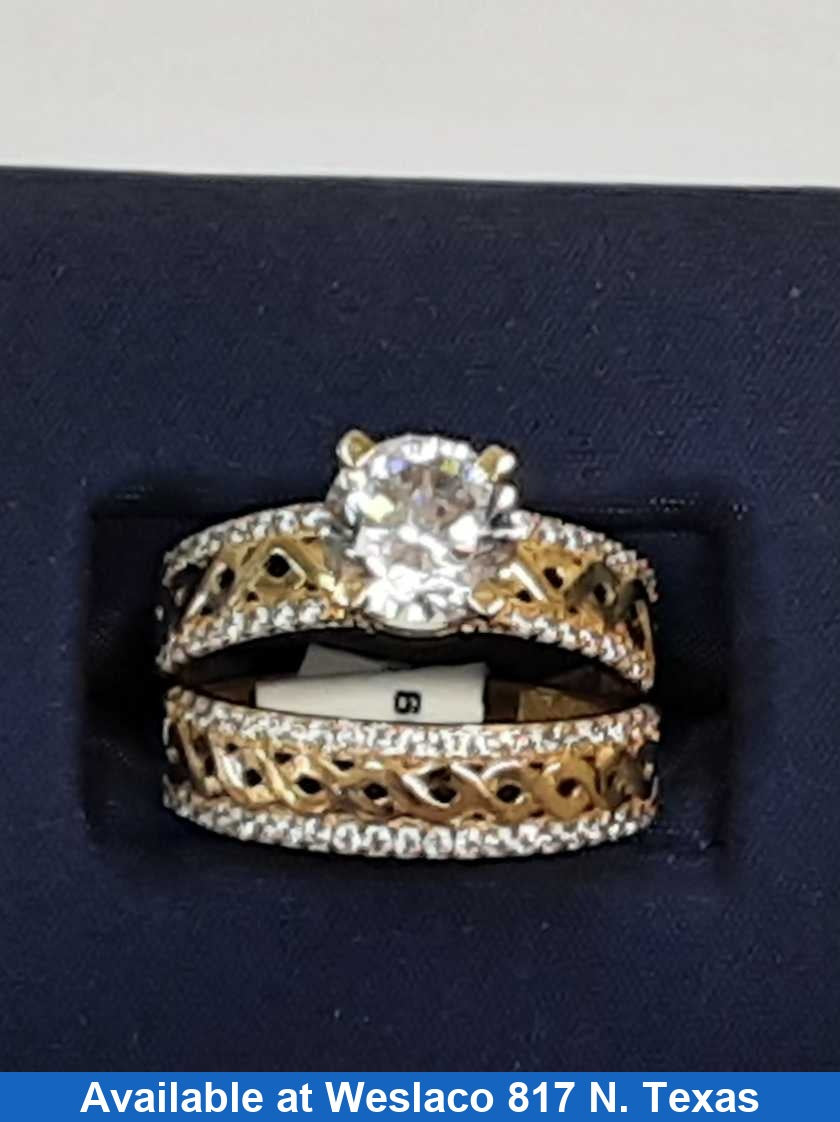 Ring - Wedding Set - Yellow Gold 10k (.417) 4 grams Size 8.5