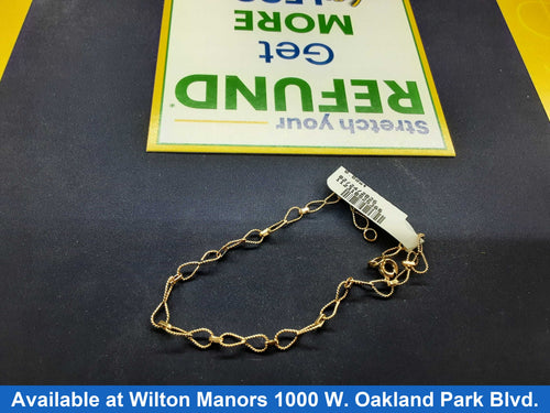 Cable Bracelet - Yellow Gold 14k (.585) 2 grams 6 inch