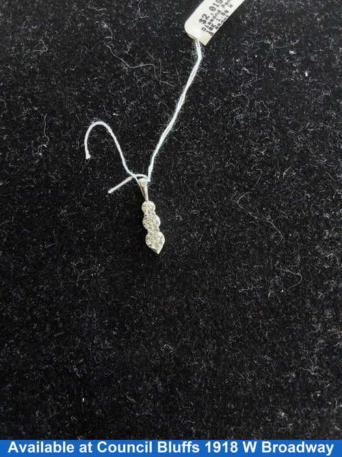 Diamond Pendant - White Gold 18k (.750) 1.5 grams