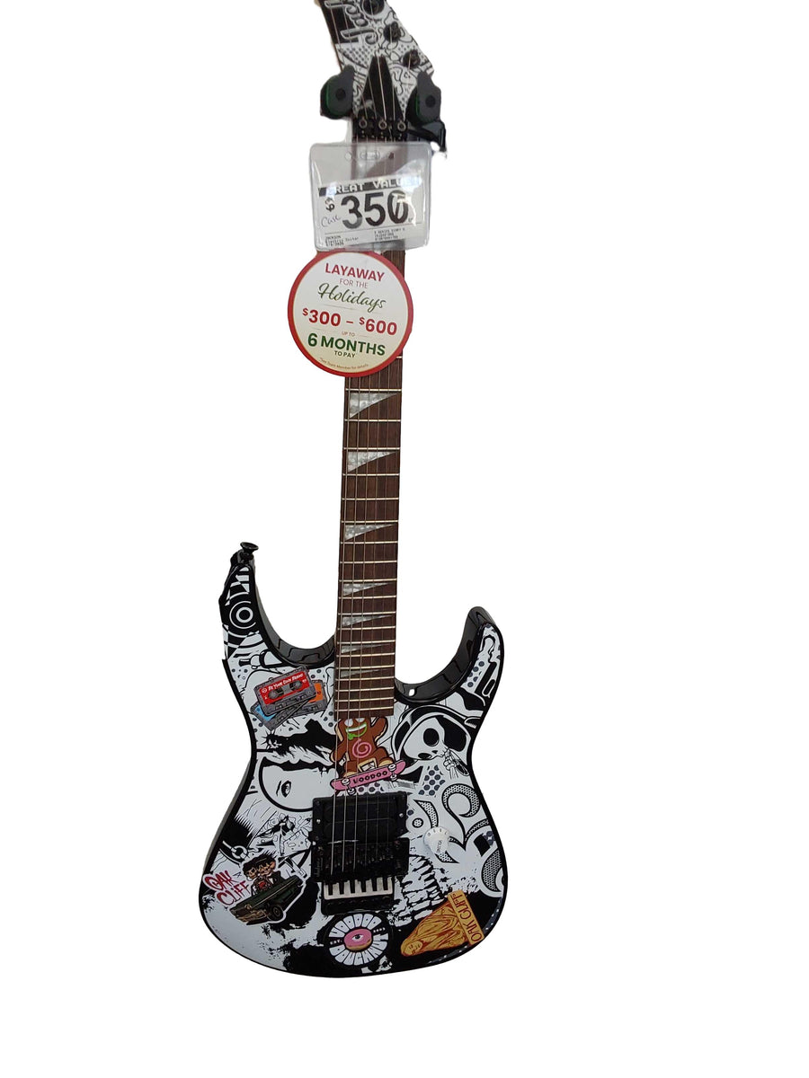 Jackson X Series Dinky Dk1 Skull Kaos White Electric Classic Guitar