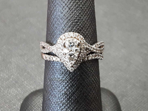 Ring - Engagement Set - White Gold 14k (.585) 5.5 grams Size 7
