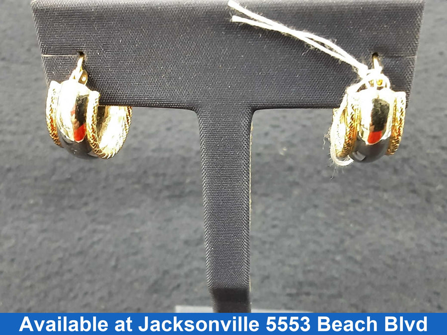 Hoop Earrings - Yellow Gold 14k (.585) 2.7 grams