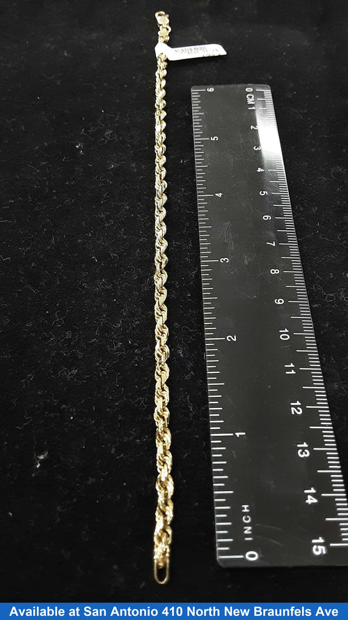 Rope Bracelet - Yellow Gold 10k (.417) 9.1 grams 8 inch