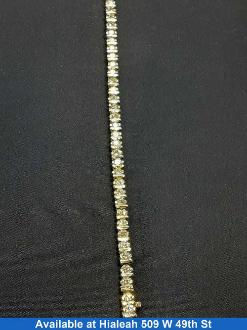 Tennis Bracelet - White Gold 14k (.585) 13.6 grams 7 inch