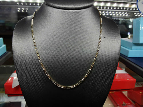 Figaro Chain - Yellow Gold 14k (.585) 3.8 grams 18 inch