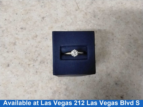 Women's Ring - Solitaire - White Gold 14k (.585) 2.4 grams Size 20