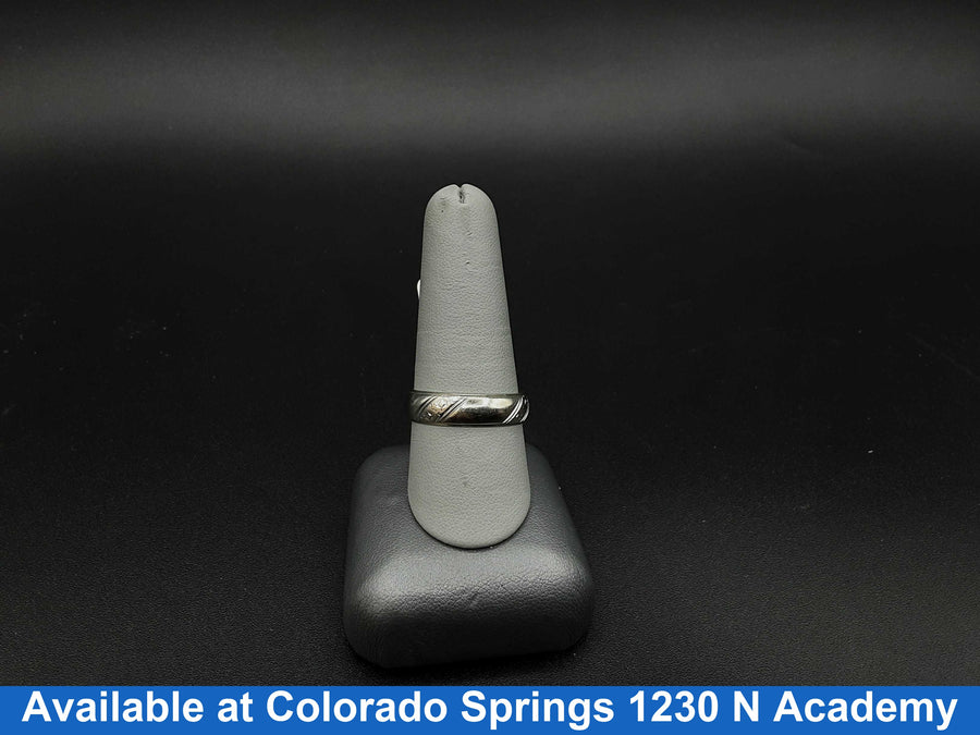 Ring - Wedding Band - White Gold 14k (.585) 5.5 grams Size 9.5