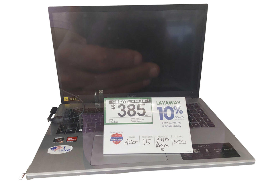 Acer Aspire 315 Amd Ryzen 5 16 Gb 500 Gb Silver Laptop