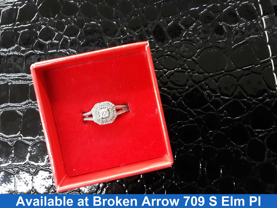 Ring - Engagement Set - White Gold 10k (.417) 4.5 grams Size 7
