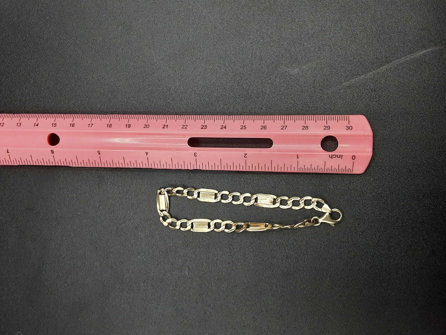 Figaro Bracelet - Yellow Gold 10k (.417) 5.1 grams 4 inch