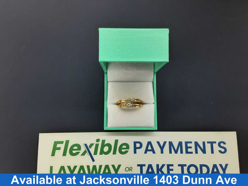 Ring - Engagement Set - Yellow Gold 14k (.585) 5.1 grams Size 7.5