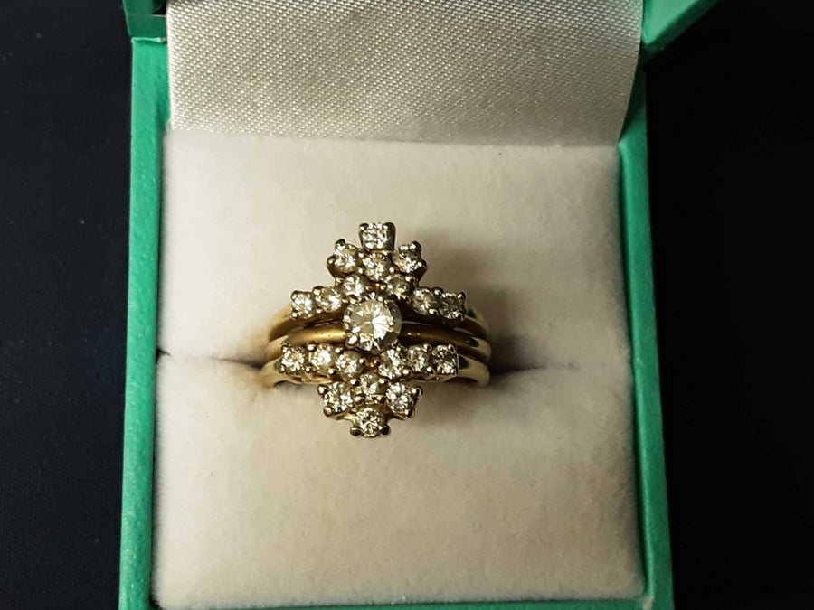 Women's Ring - Yellow Gold 14k (.585) 6.7 grams Size 6.5