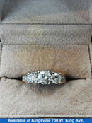 Ring - Engagement Set - Yellow Gold 14k (.585) 5.4 grams Size 7.5