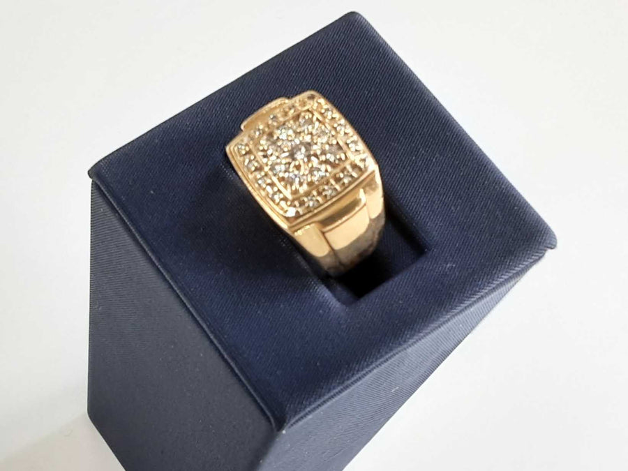 Men's Diamond Ring - Yellow Gold 10k Size 7